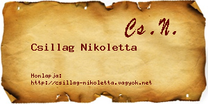 Csillag Nikoletta névjegykártya
