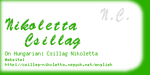 nikoletta csillag business card